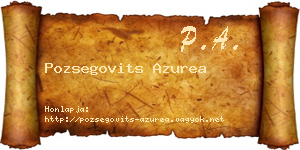 Pozsegovits Azurea névjegykártya